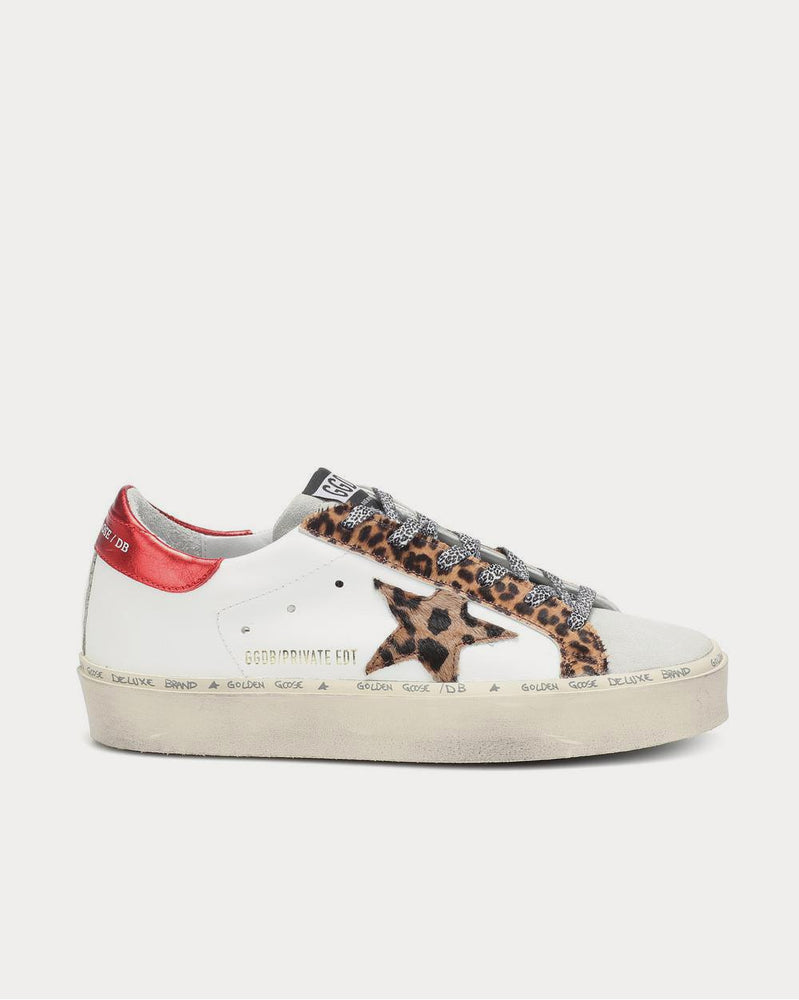 Golden Goose Hi-Star leather white leopard Low Top Sneakers - 1