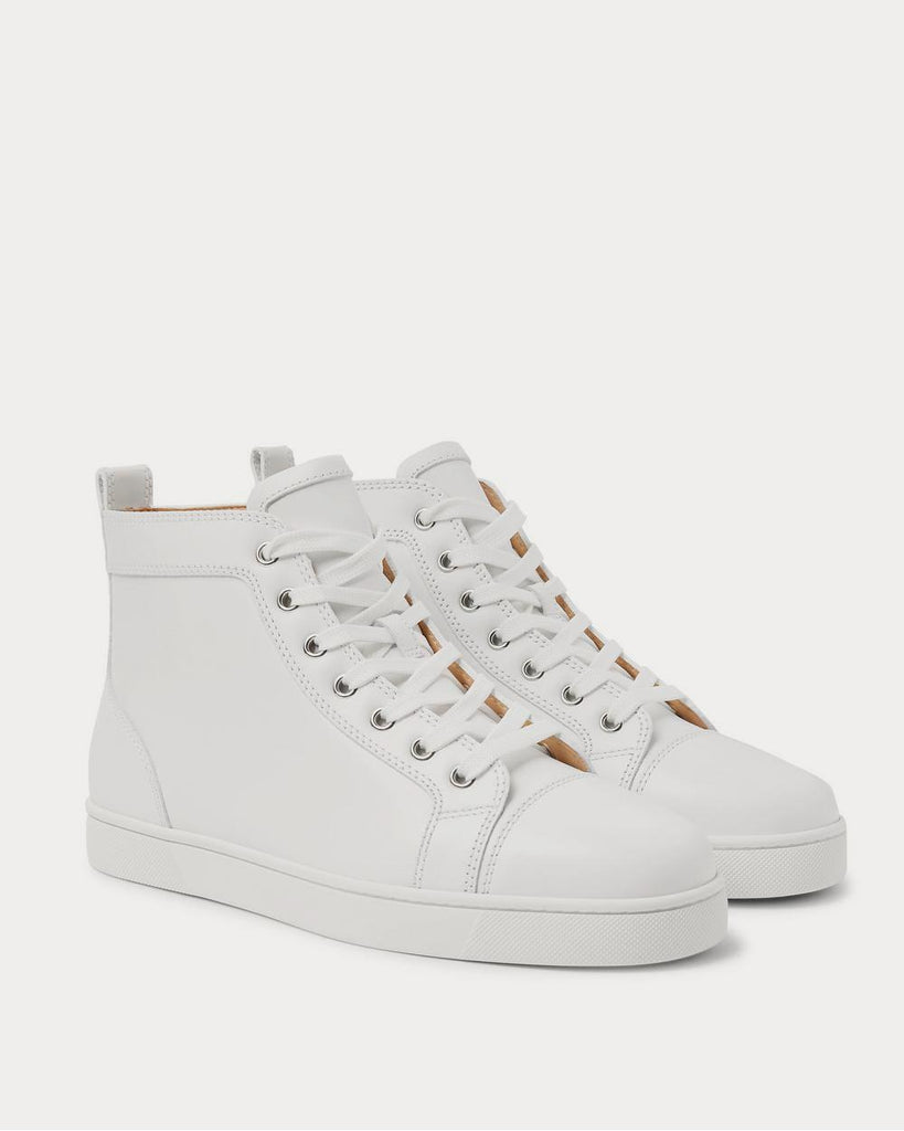 Louis Silk Satin Sneakers in White - Christian Louboutin