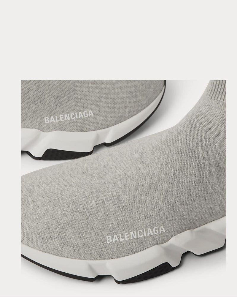 Balenciaga Speed Sock Stretch-Knit Slip-On  Gray high top sneakers - 5