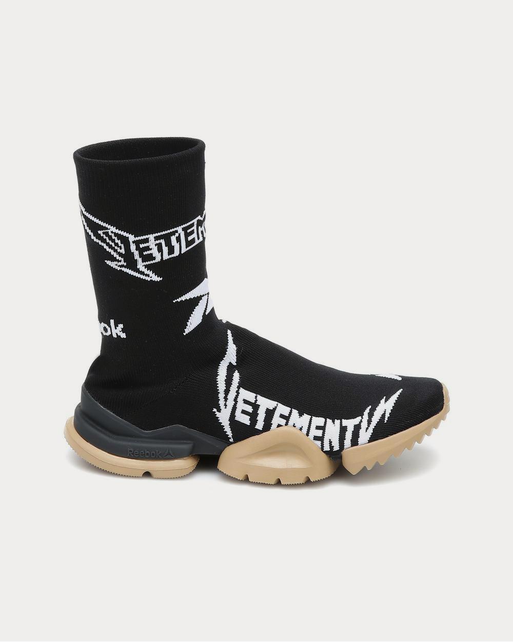 Vetements x Reebok Metal Sock Runner Black high top Sneakers Sneak in Peace