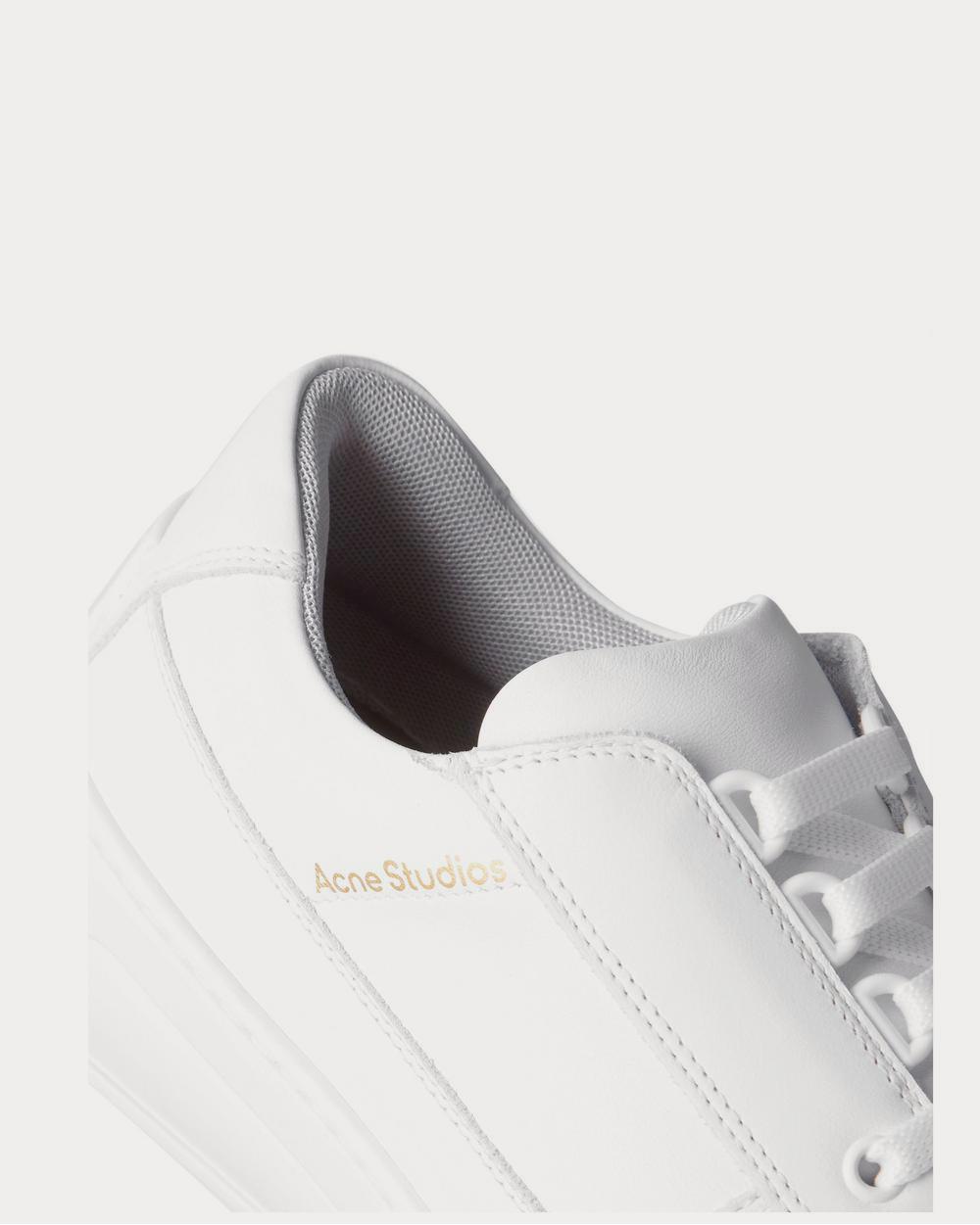 Acne Studios Leather  White Low Top Sneakers - 4