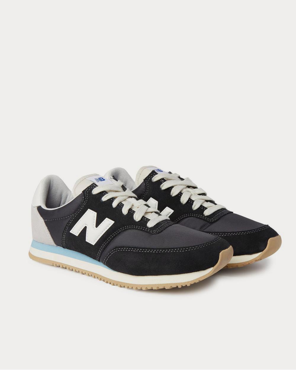 New Balance Comp 100 Leather and Suede-Trimmed Shell  Black low top sneakers - 2