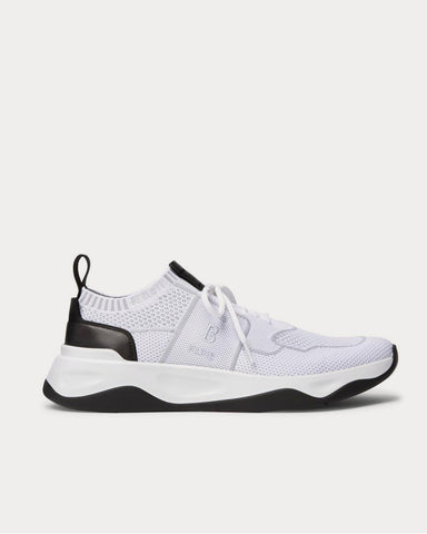 Berluti Leather-Trimmed Mesh  White low top sneakers