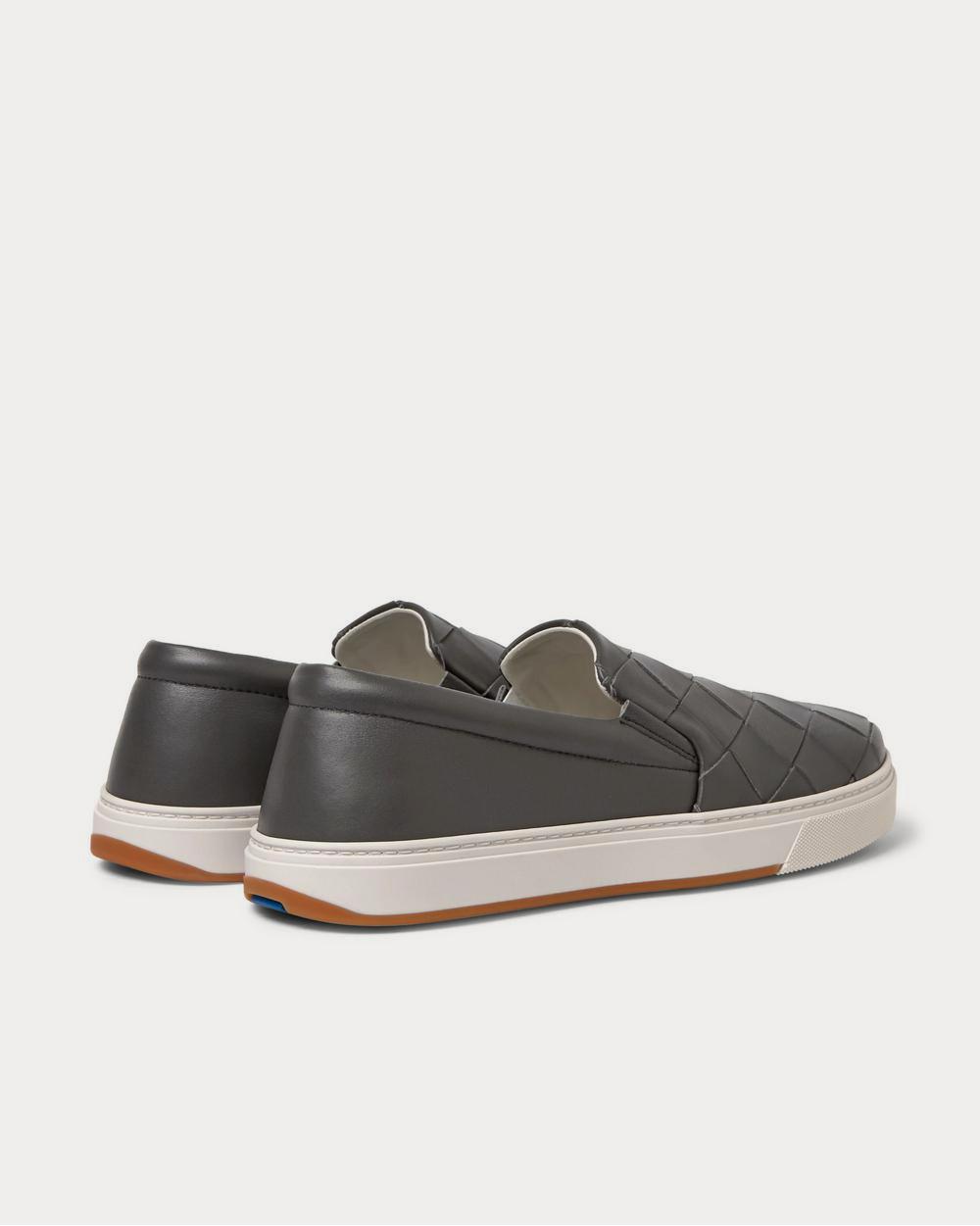 Bottega Veneta Dodger Intrecciato Leather Gray slip on sneakers Sneak in Peace