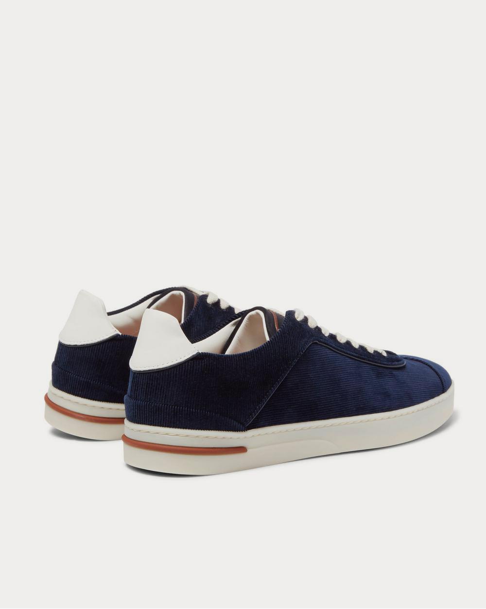 Loro Piana 70's Walk Corduroy  Navy low top sneakers - 4