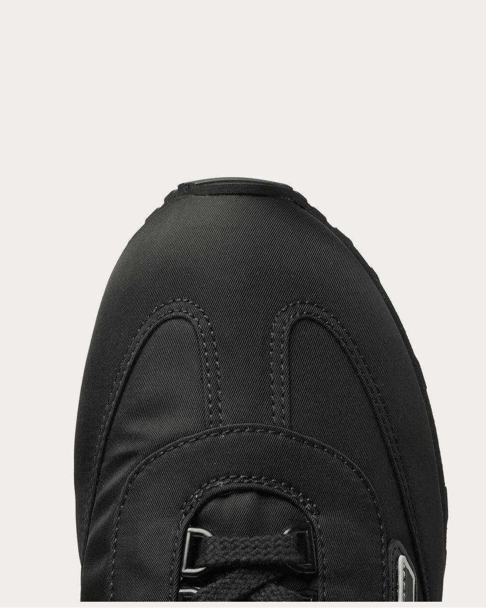 Prada Milano 70 Rubber and Leather-Trimmed Nylon  Black low top sneakers - 5