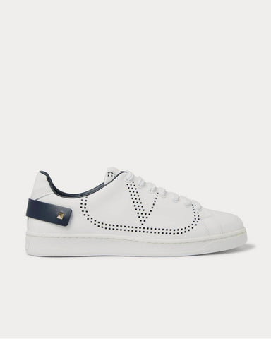 Valentino Net Perforated Leather  White low top sneakers