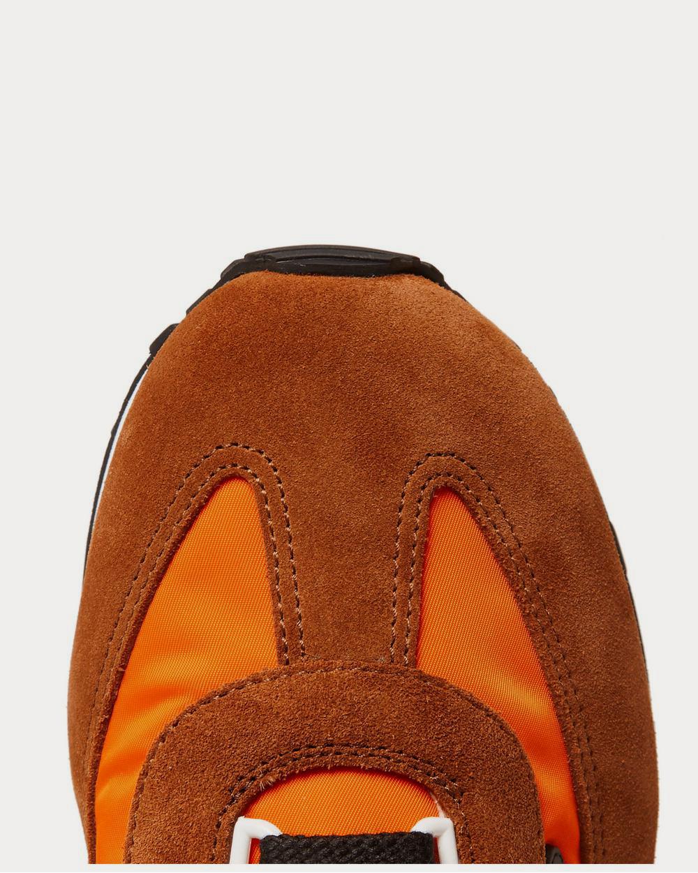 Prada Milano 70 Rubber and Leather-Trimmed Nylon  Orange low top sneakers - 5