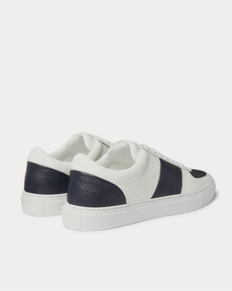 Mr P. Larry Full-Grain Leather  White low top sneakers - 4