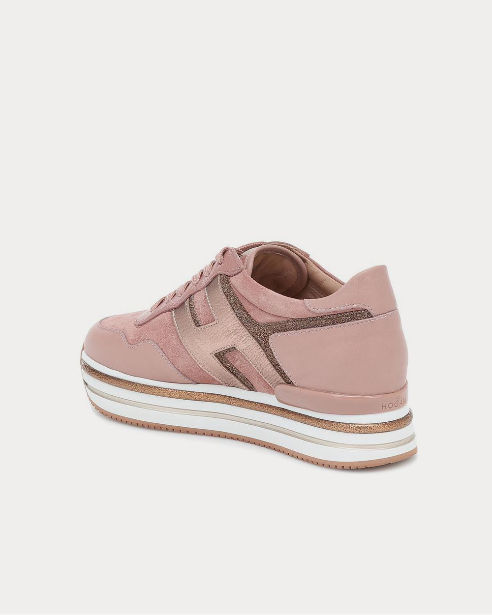 Hogan H222 Midi leather Pink Low Top Sneakers - 3