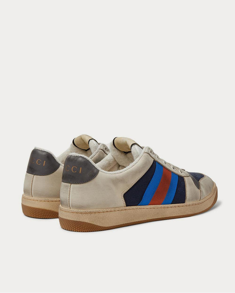 Gucci Distressed GG Canvas & Leather Sneakers