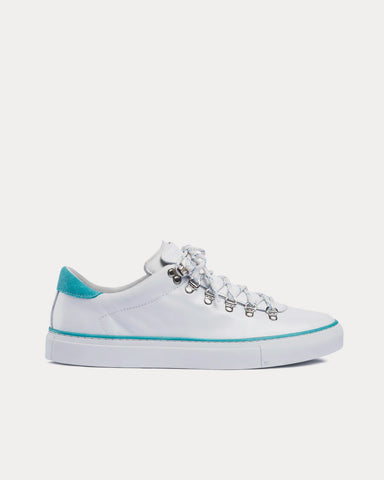 Diemme Marostica Nappa White / Aqua Low Top Sneakers