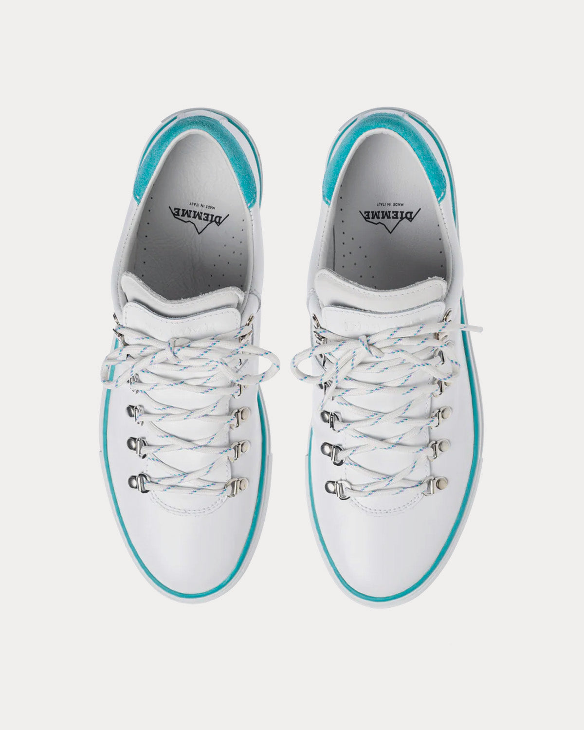 Diemme Marostica Nappa White / Aqua Low Top Sneakers - 2