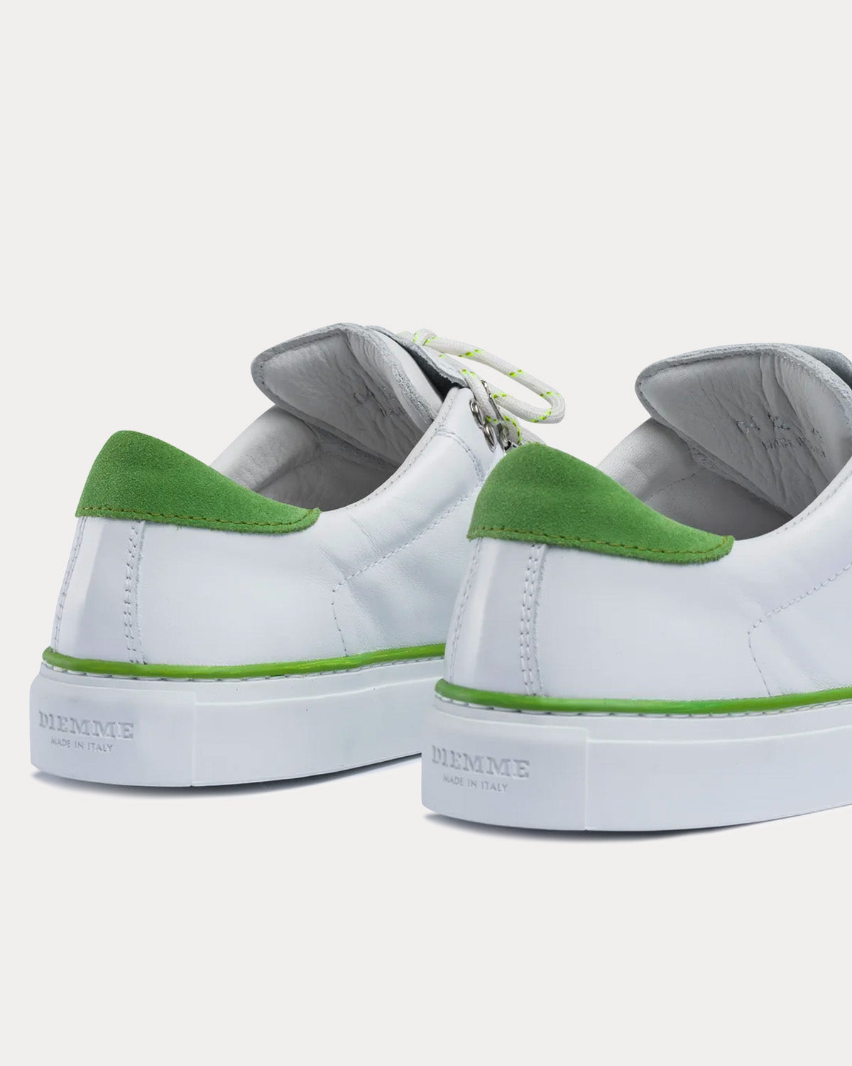 Diemme Marostica Nappa White / Lime Low Top Sneakers - 3