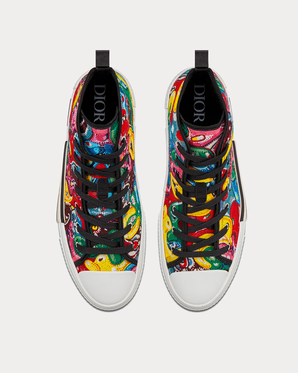 Dior x Kenny Scharf B23 Multicolor Resin Pearl Embroidery High Top 