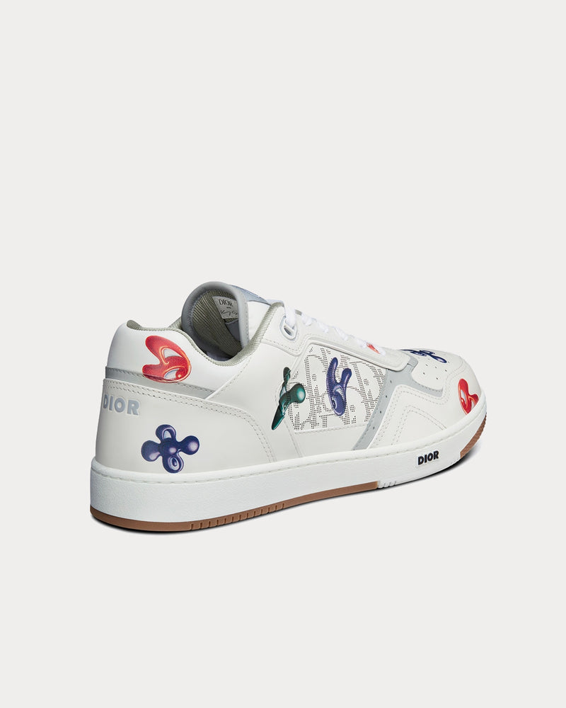 Dior x Kenny Scharf B27 White Smooth Calfskin with Printed Motif Low Top Sneakers - 4