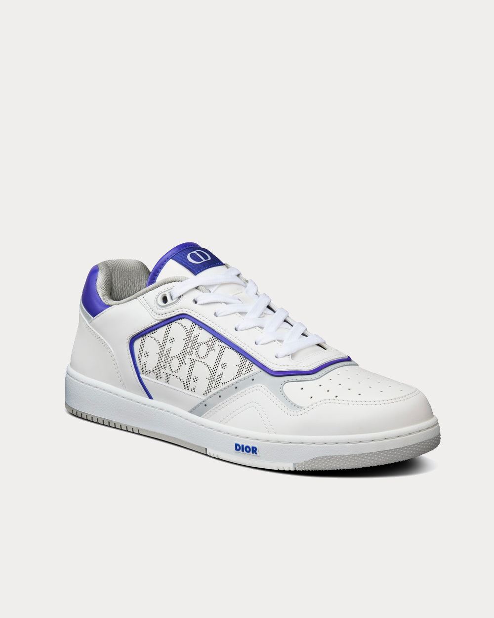 Dior B27 White and Purple Smooth Calfskin with White Dior Oblique Galaxy Leather Low Top Sneakers - 2