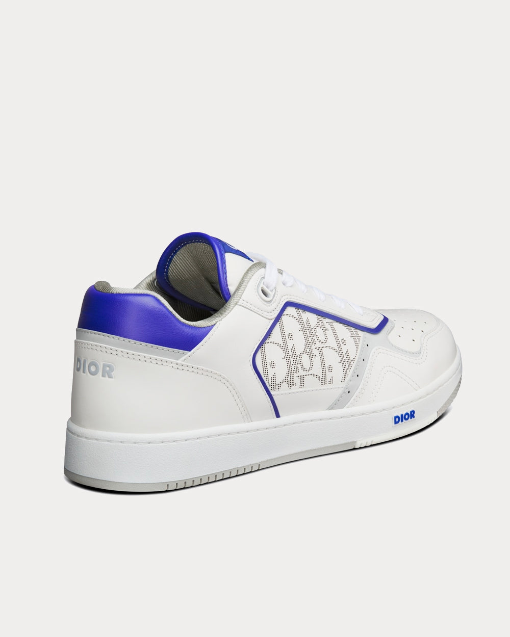 Dior B27 White and Purple Smooth Calfskin with White Dior Oblique Galaxy Leather Low Top Sneakers - 3