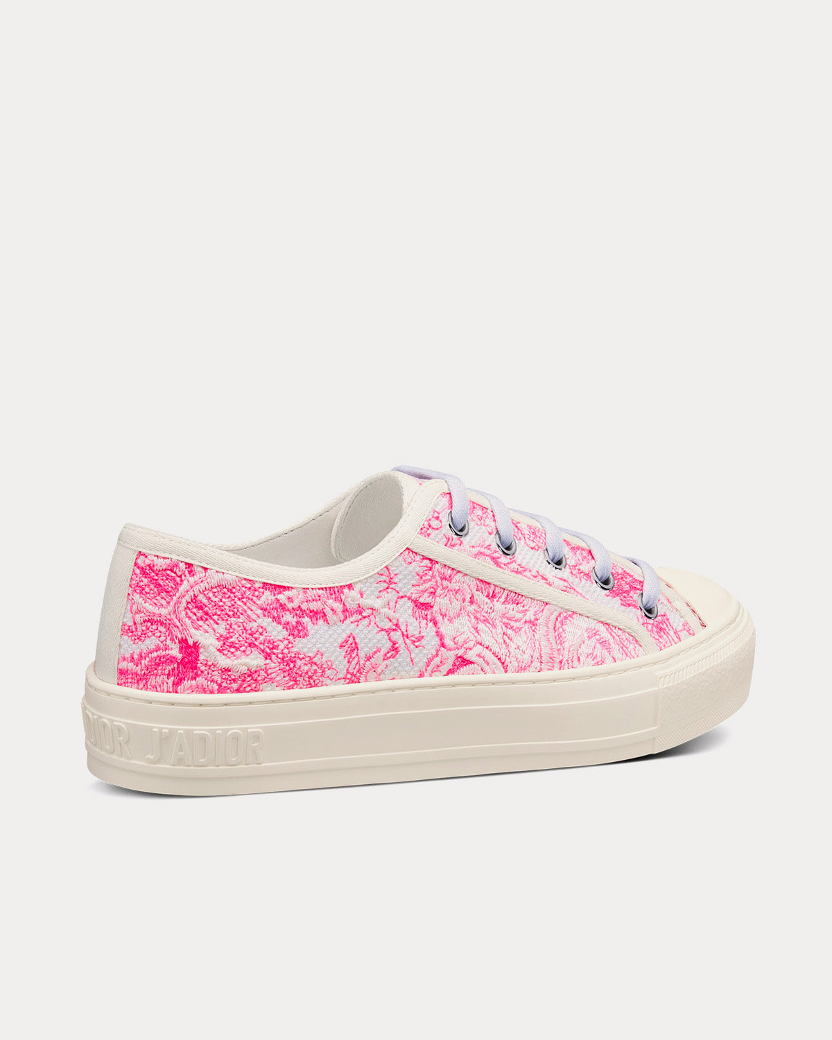 Dior Walk'n'Dior Bright Pink Toile de Jouy Embroidered Cotton Low Top Sneakers - 4