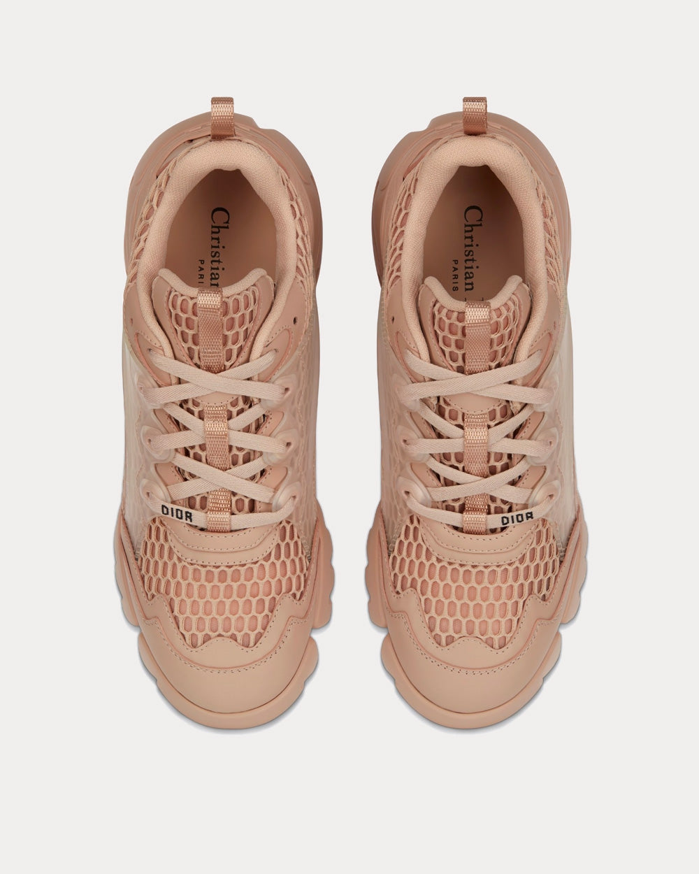 Dior D-Connect Nude Mesh Low Top Sneakers - 4