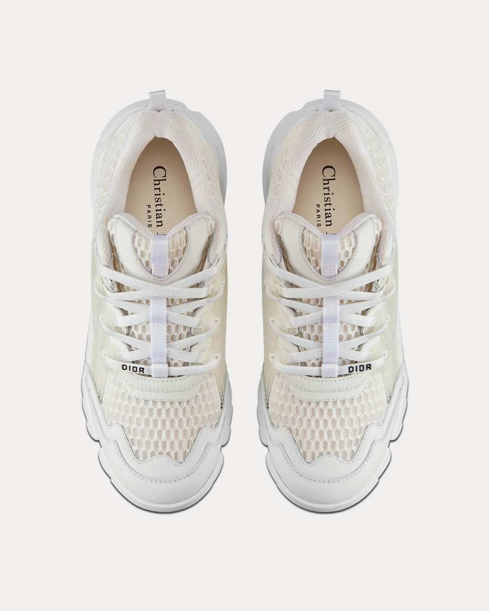 Dior D-Connect White Low Top Sneakers - 4