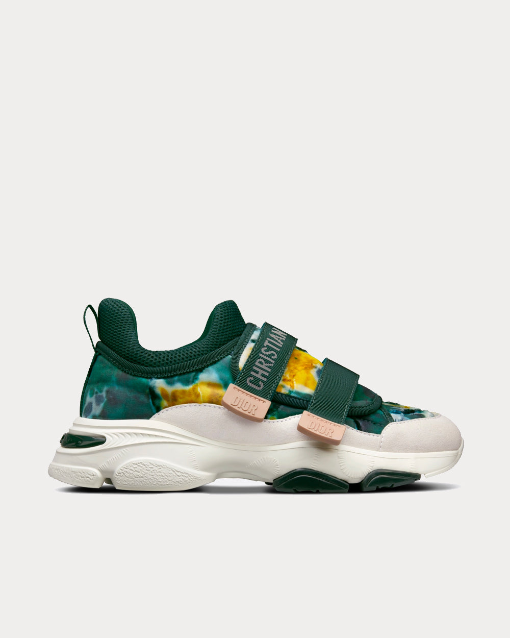 Dior D-Wander Cypress Green Camouflage Tie & Dior Technical Fabric Low Top Sneakers - 1