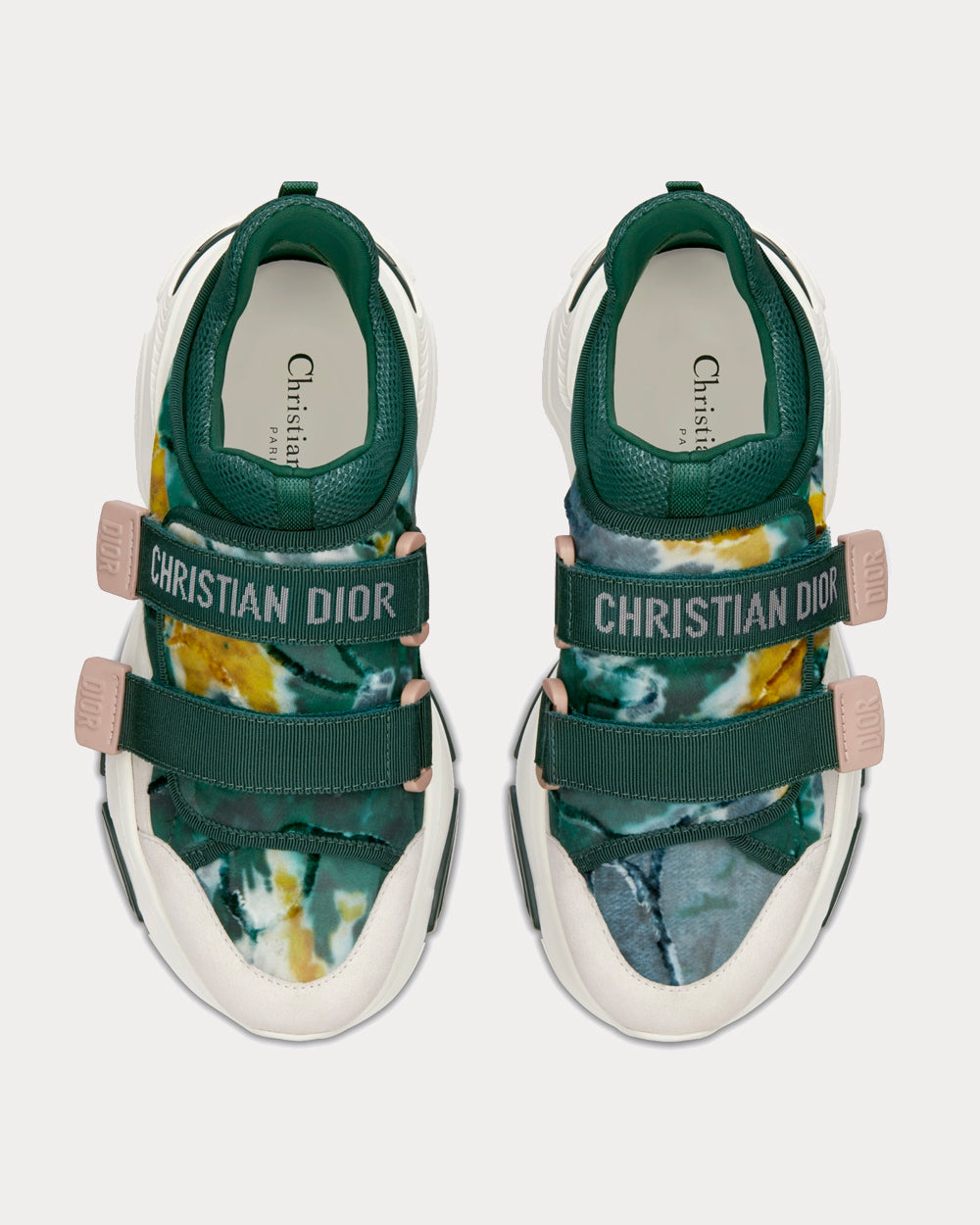 Dior D-Wander Cypress Green Camouflage Tie & Dior Technical Fabric Low Top Sneakers - 3