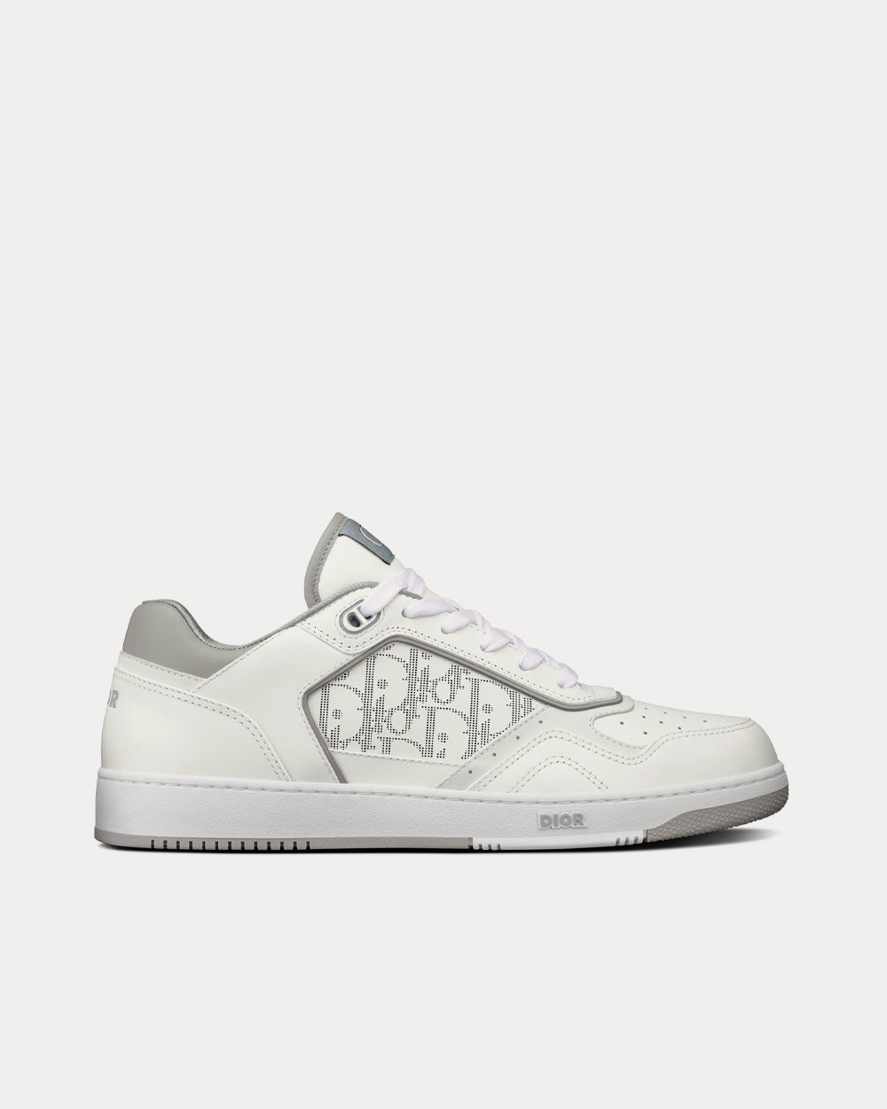 Dior B27 White and Gray Smooth Calfskin with White Dior Oblique Galaxy Leather Low Top Sneakers - 1