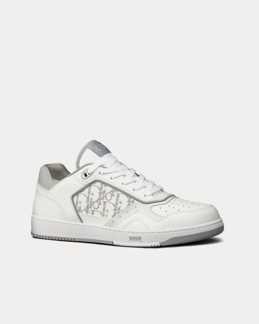 Dior B27 White and Gray Smooth Calfskin with White Dior Oblique Galaxy Leather Low Top Sneakers - 3