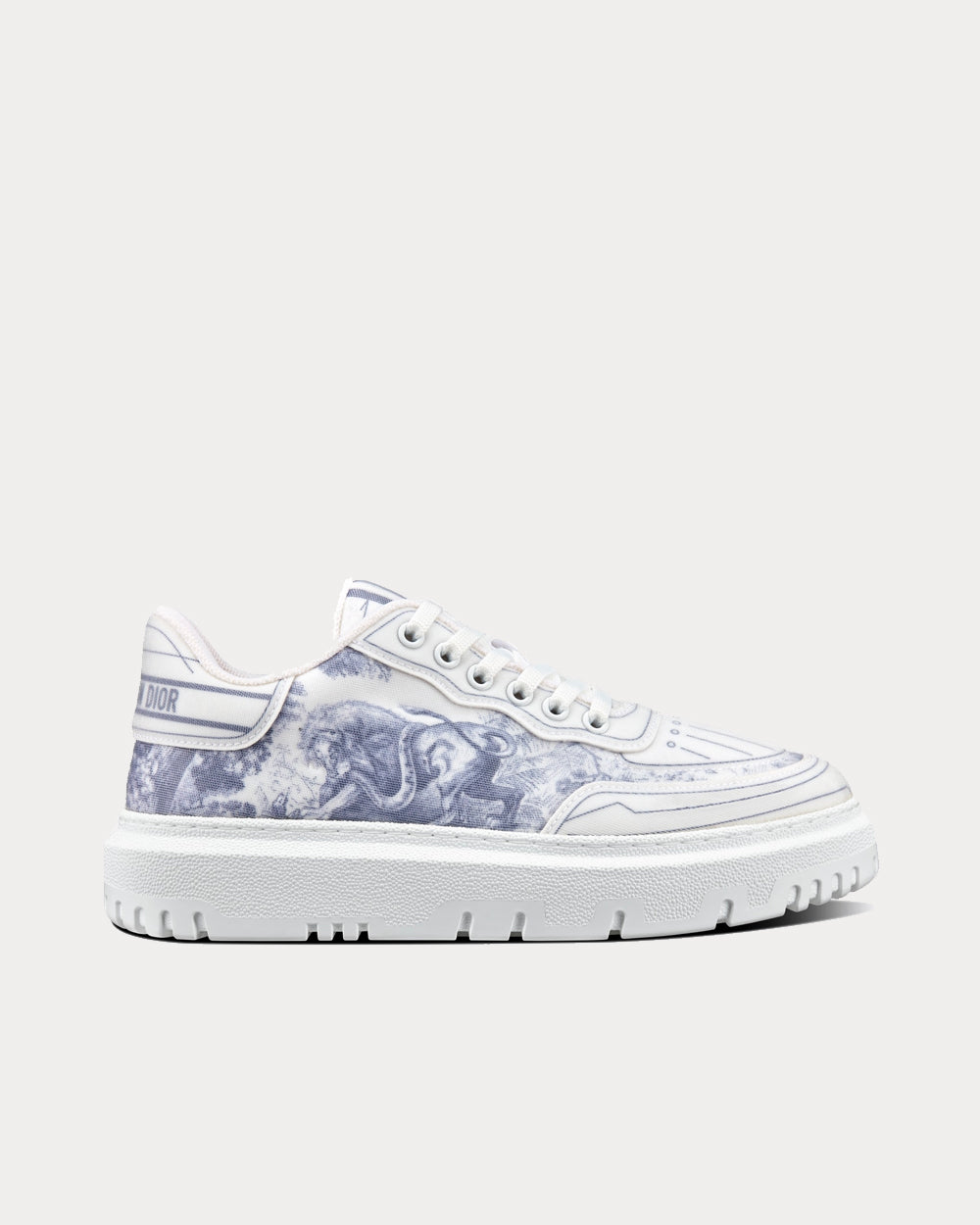 Women s Addict Blue Toile de Jouy Technical Fabric Low Top Sneakers