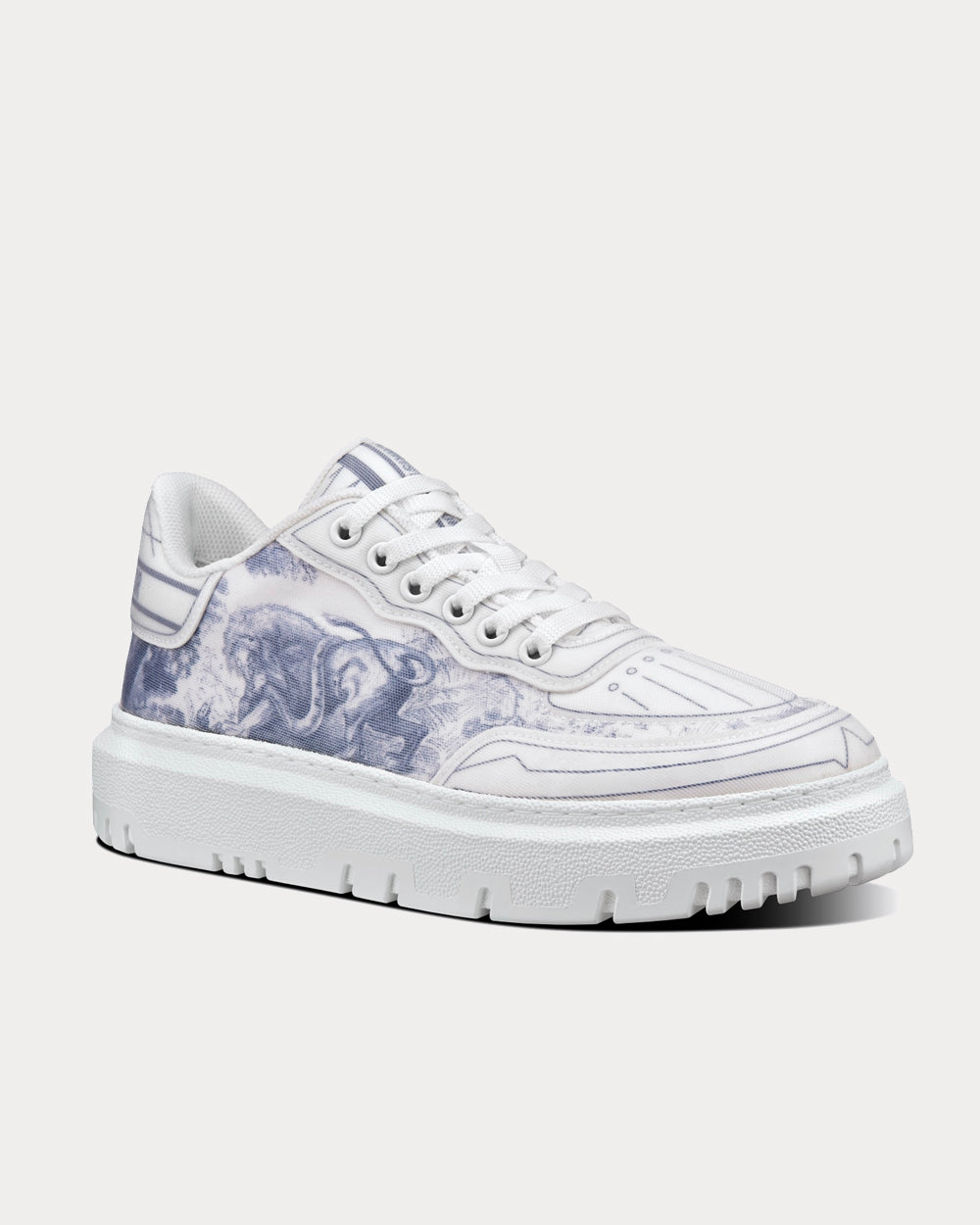 Dior Addict Blue Toile de Jouy Technical Fabric Low Top Sneakers - 2