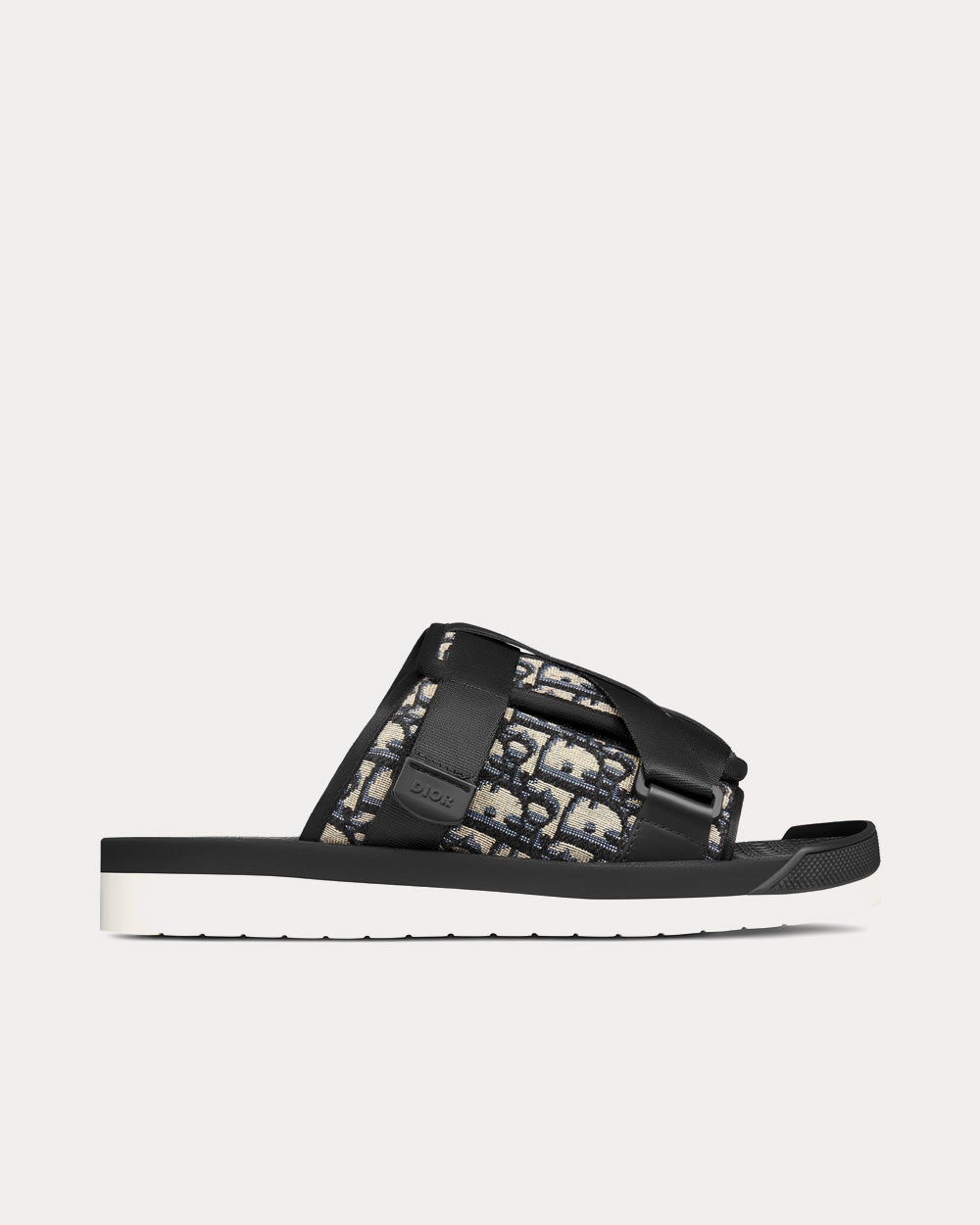 Dior Alpha Sandal Beige and Black Dior Oblique Jacquard Slip Ons - 1