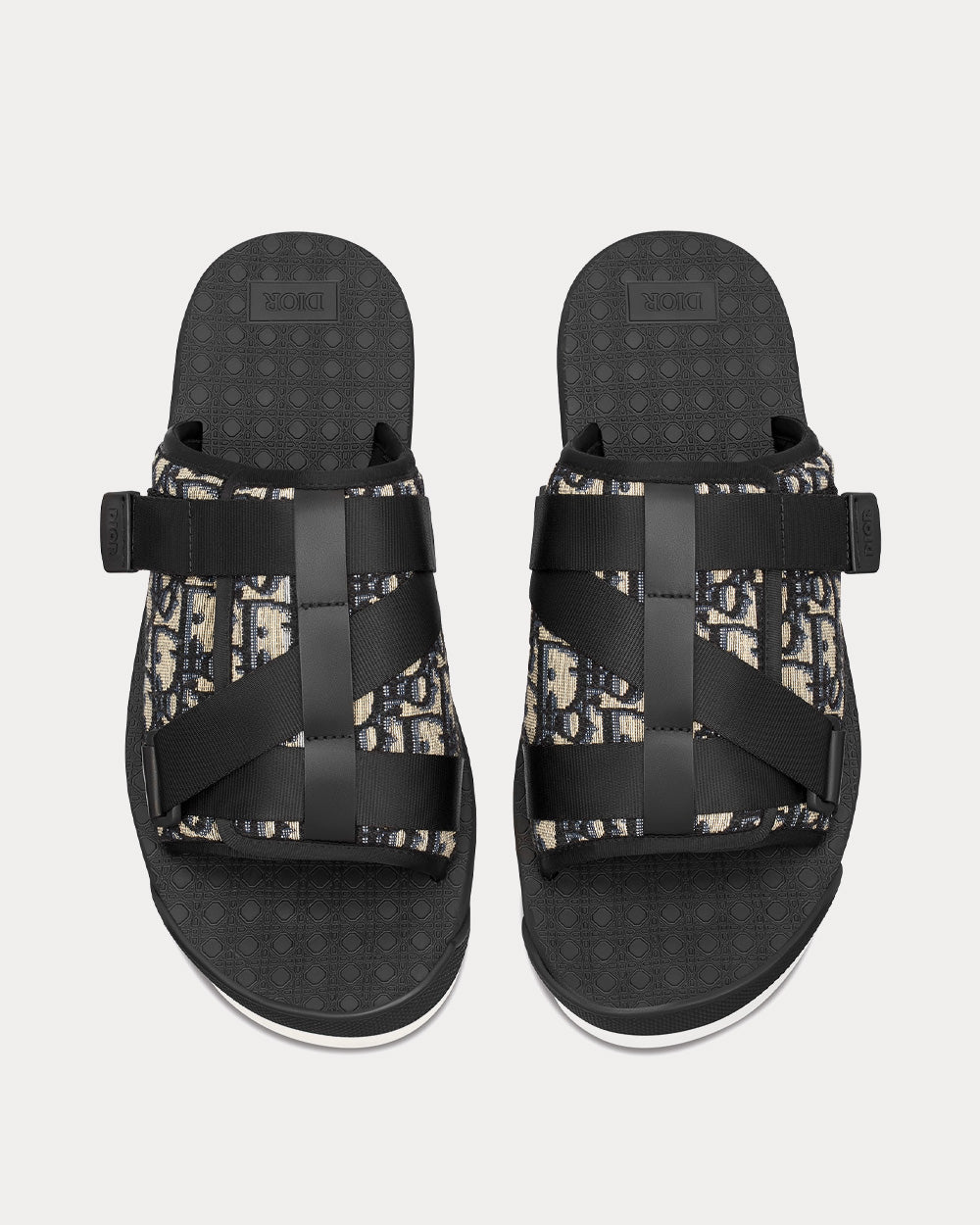 Dior Alpha Sandal Beige and Black Dior Oblique Jacquard Slip Ons - 2