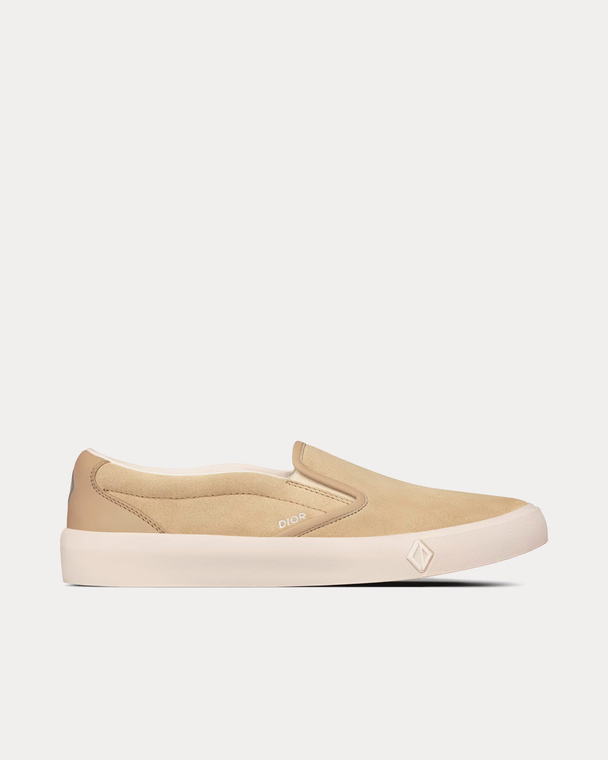 Dior B101 Beige Suede and Smooth Calfskin Slip On Sneakers - 1