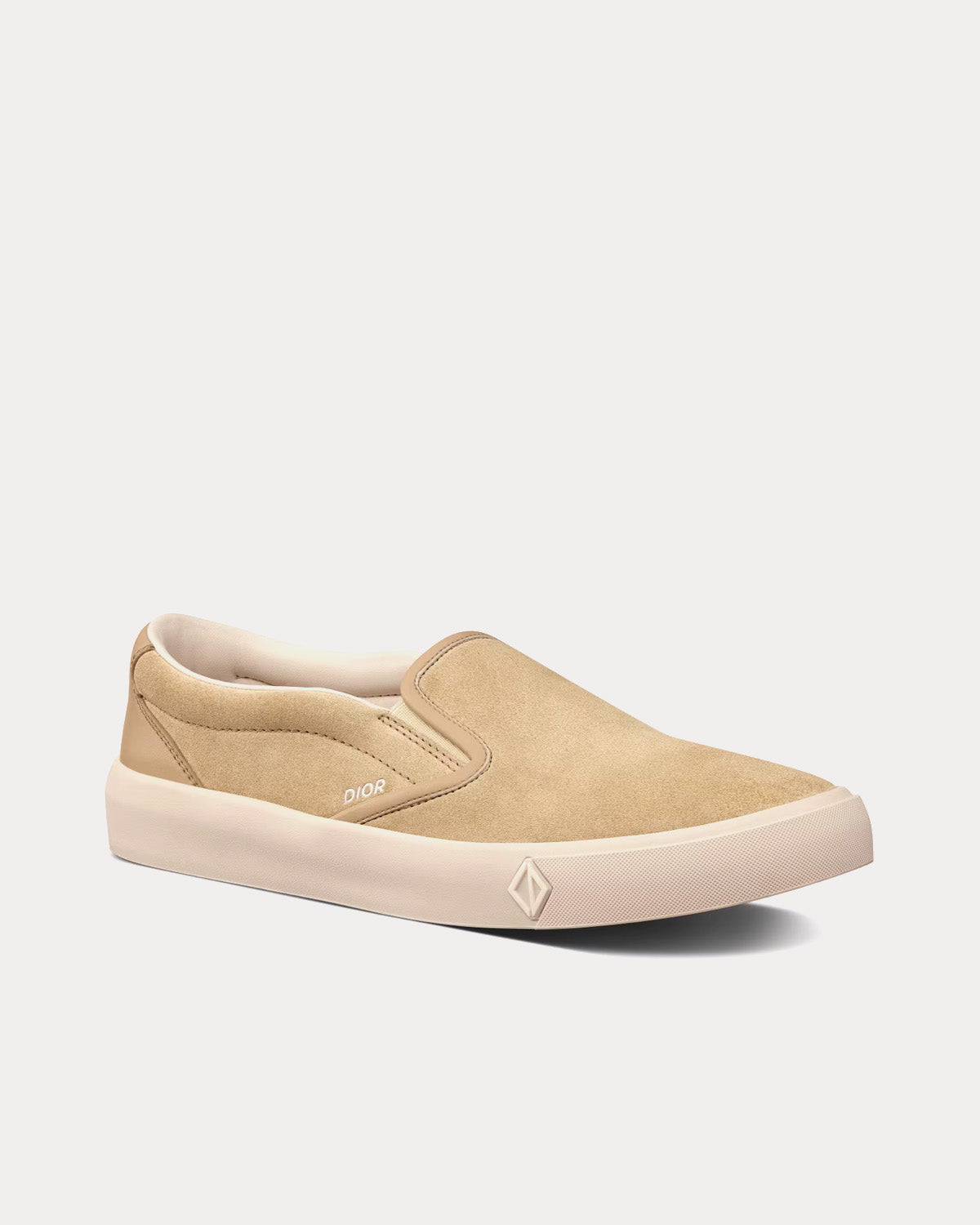 Dior B101 Beige Suede and Smooth Calfskin Slip On Sneakers - 3