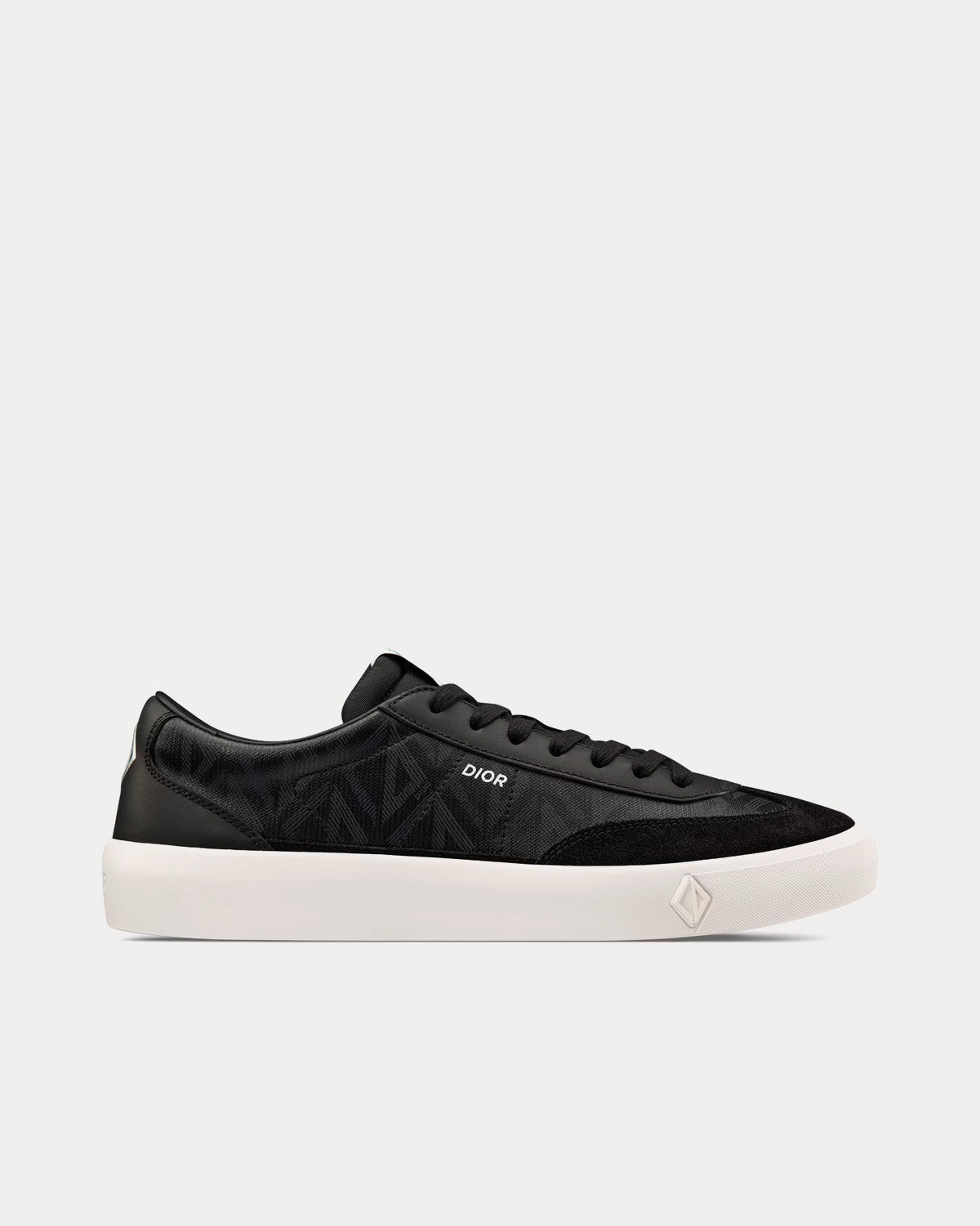 Dior B101 Black CD Diamond Canvas, Smooth Calfskin and Nubuck Low Top Sneakers - 1