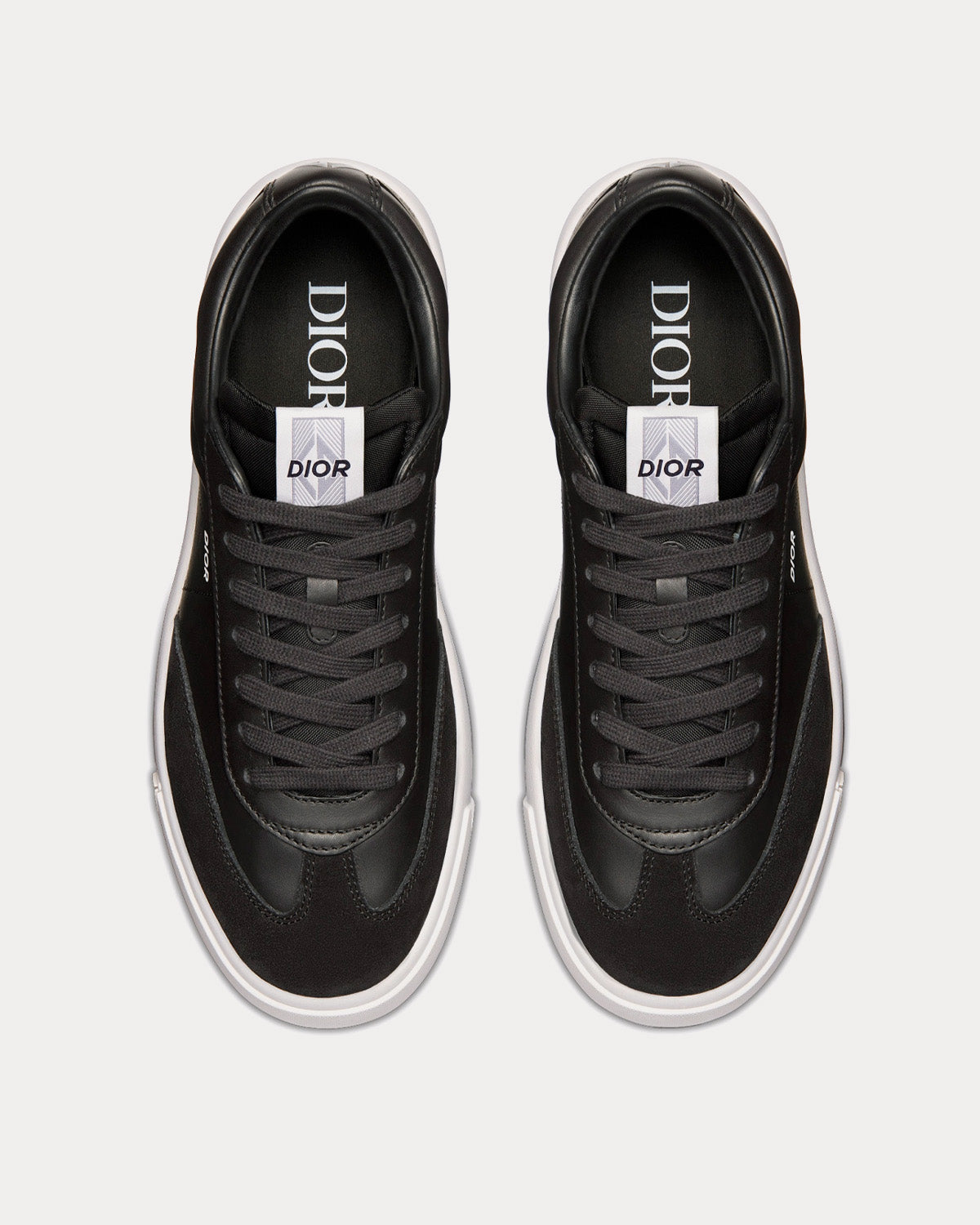 Dior B101 Black Smooth Calfskin and Nubuck Low Top Sneakers - 2