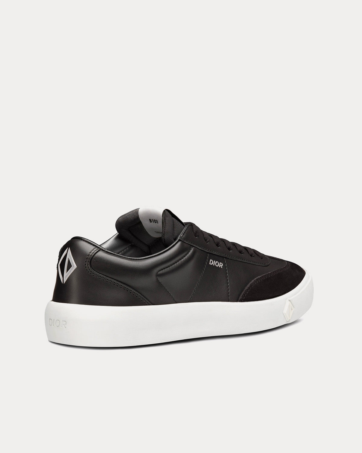 Dior B101 Black Smooth Calfskin and Nubuck Low Top Sneakers - 4