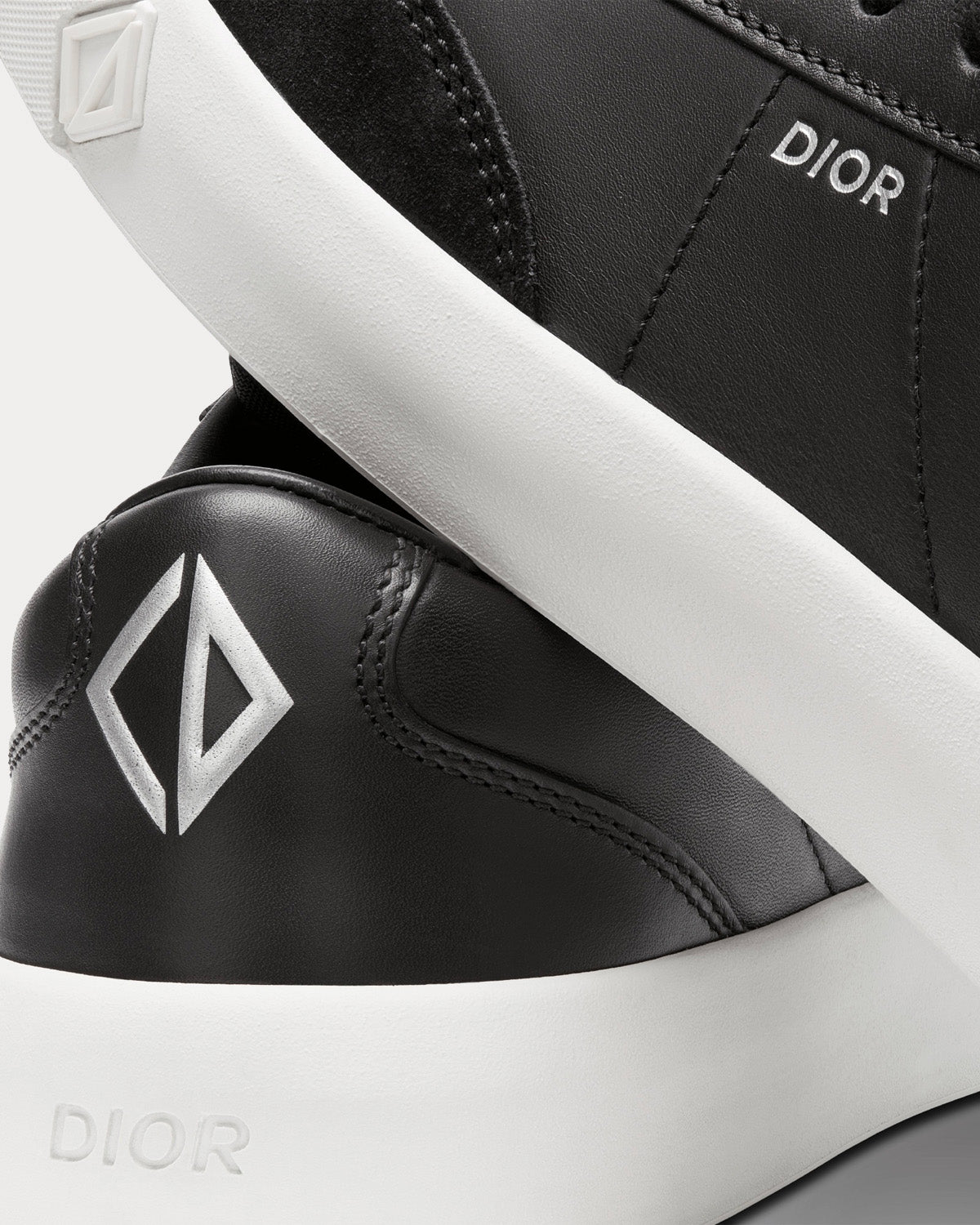 Dior B101 Black Smooth Calfskin and Nubuck Low Top Sneakers - 5