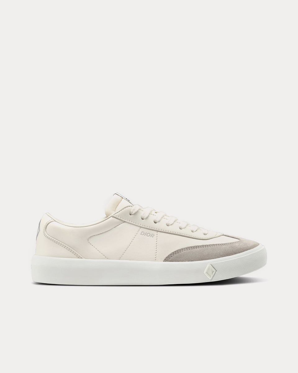 Dior B101 Cream Smooth Calfskin and Greige Nubuck Low Top Sneakers - Sneak  in Peace