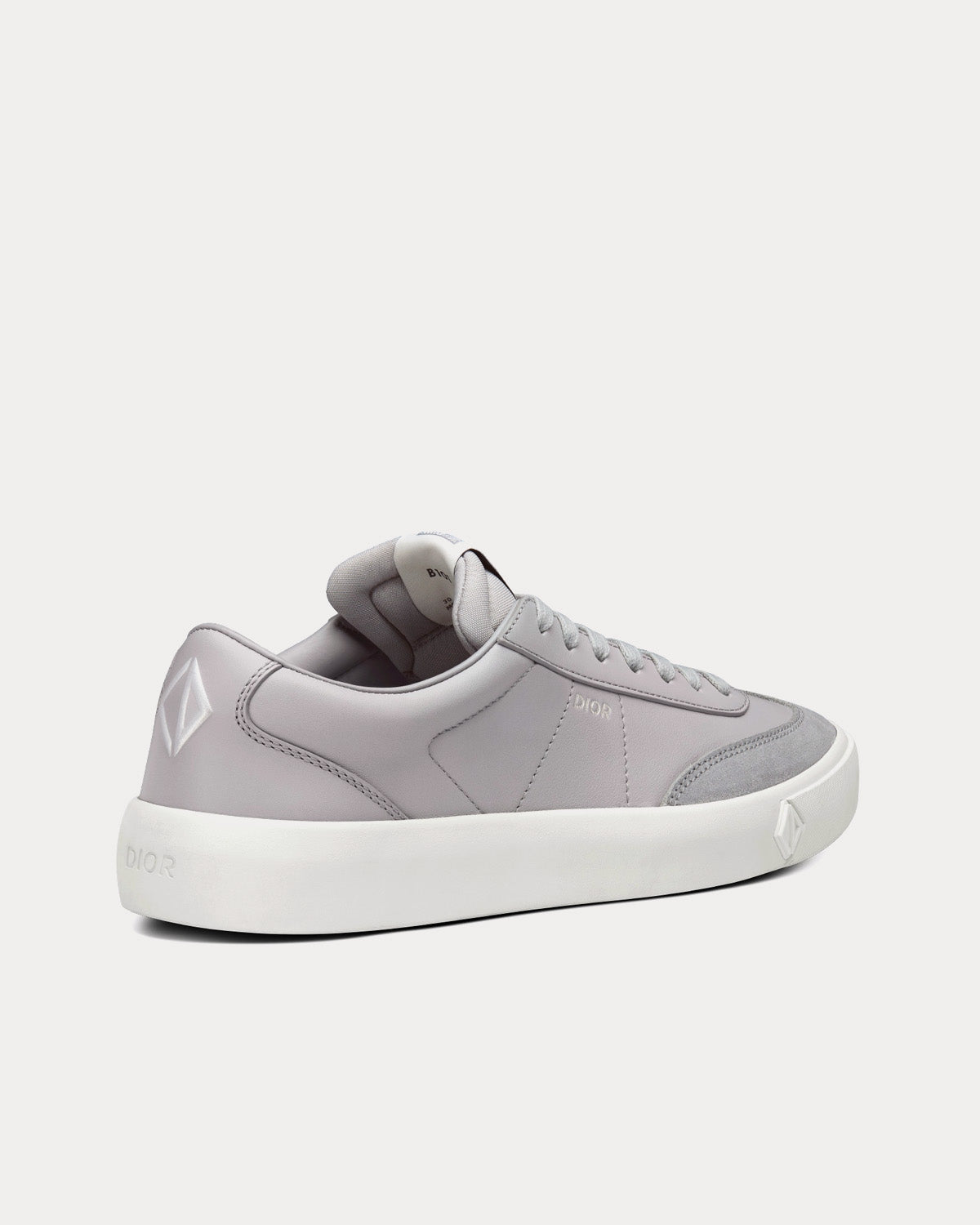 Dior B101 Dior Gray Smooth Calfskin and Nubuck Low Top Sneakers - 4