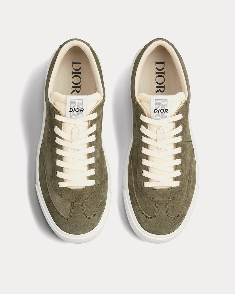 Dior B101 Nubuck Calfskin Khaki Low Top Sneakers - 2