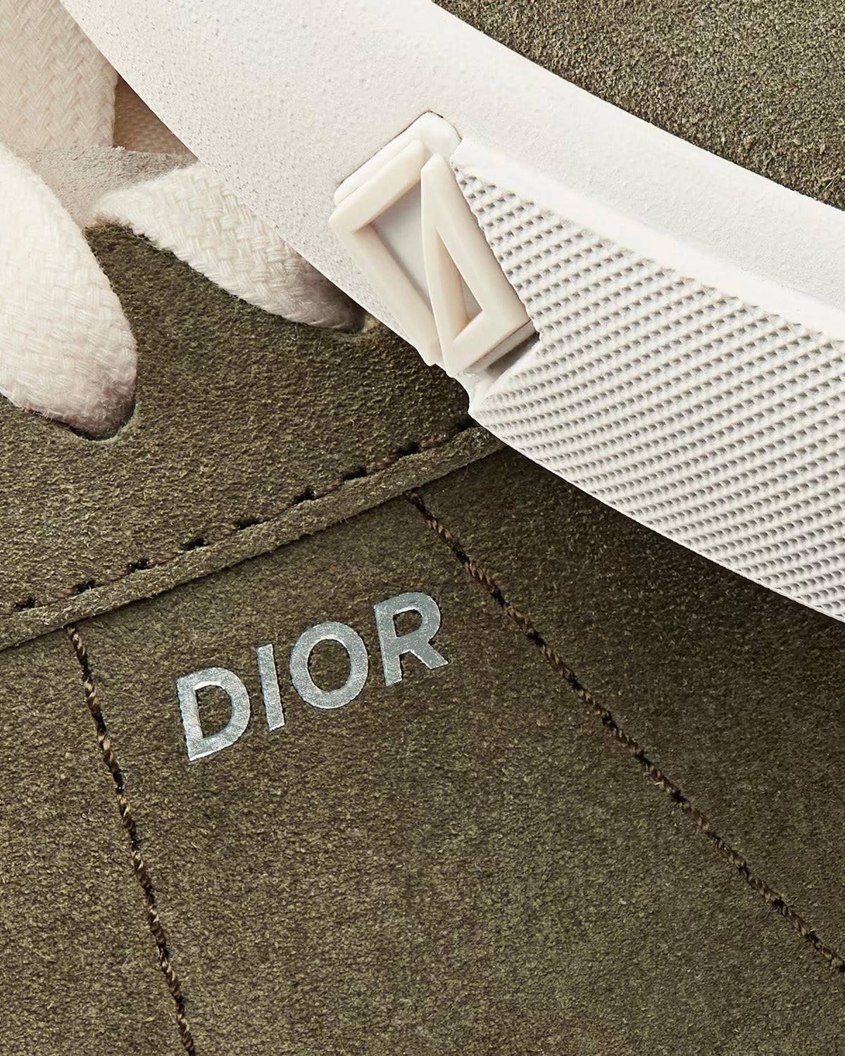 Dior B101 Nubuck Calfskin Khaki Low Top Sneakers - 5