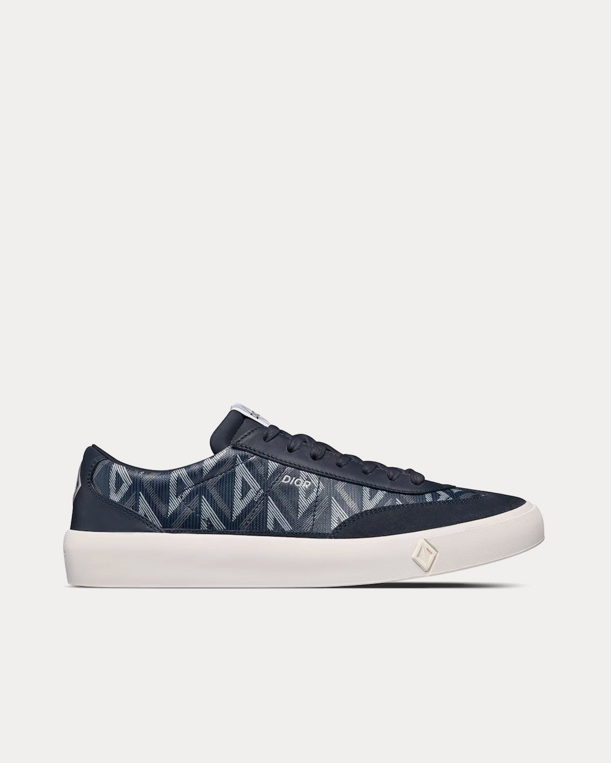 Dior B101 Navy Blue CD Diamond Canvas, Smooth Calfskin and Nubuck Low Top Sneakers - 1