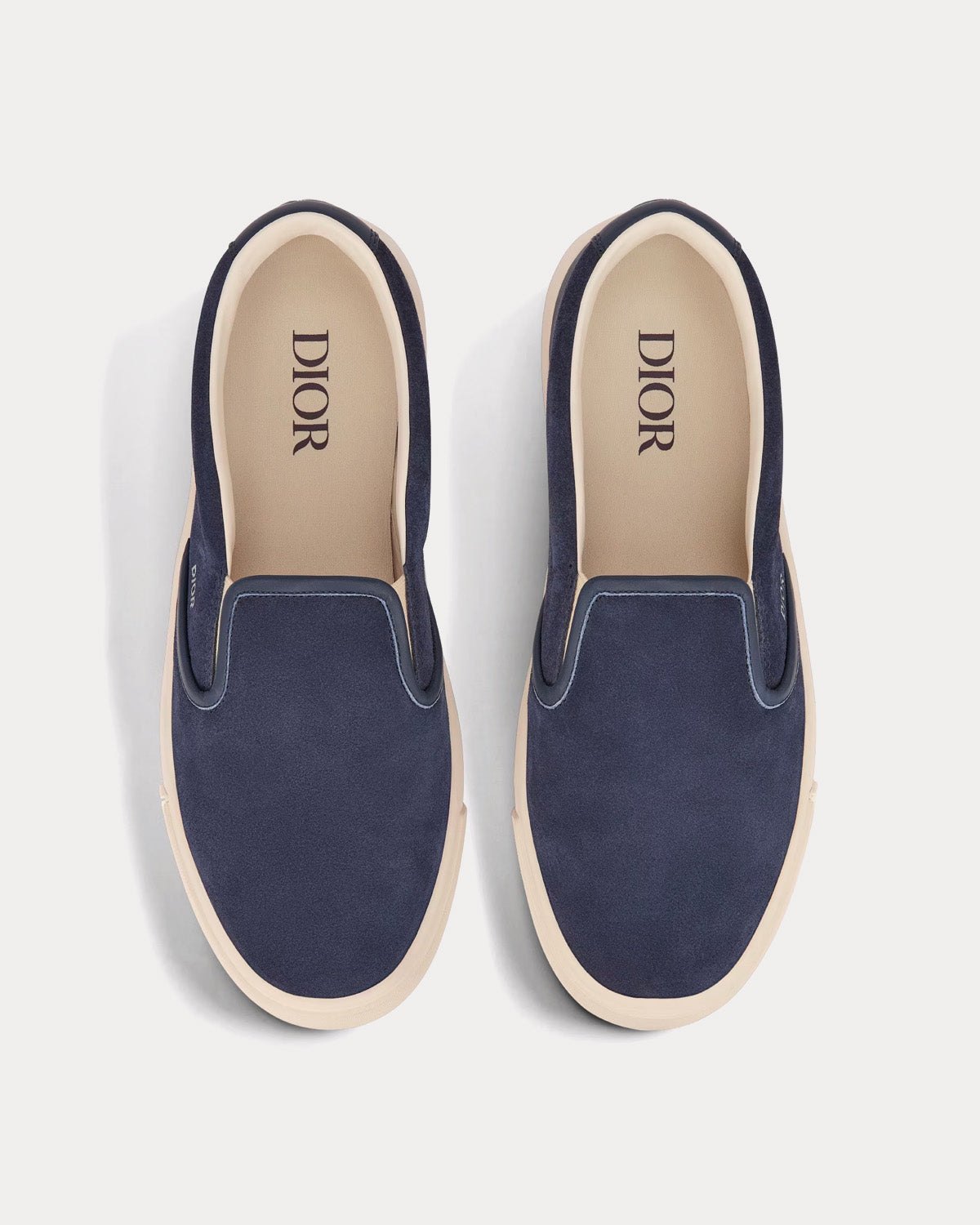 Dior B101 Navy Blue Suede and Smooth Calfskin Slip On Sneakers - 2