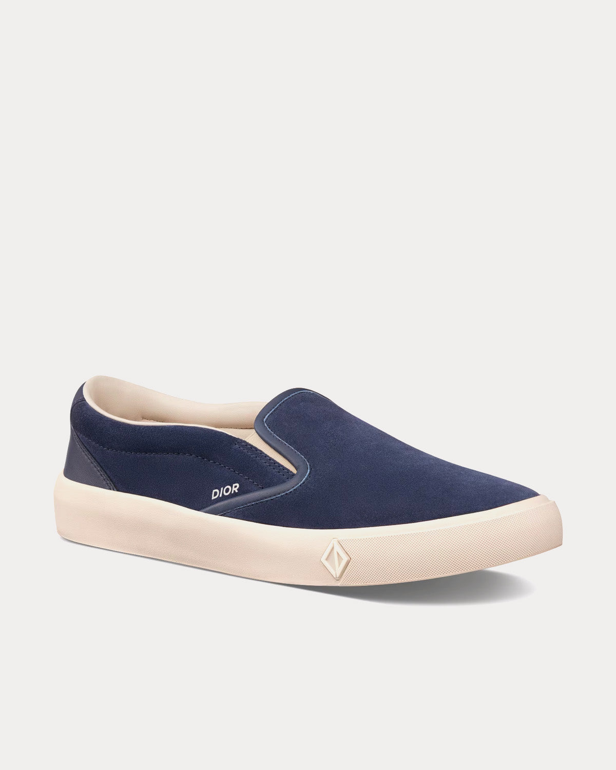 Dior B101 Navy Blue Suede and Smooth Calfskin Slip On Sneakers - 3