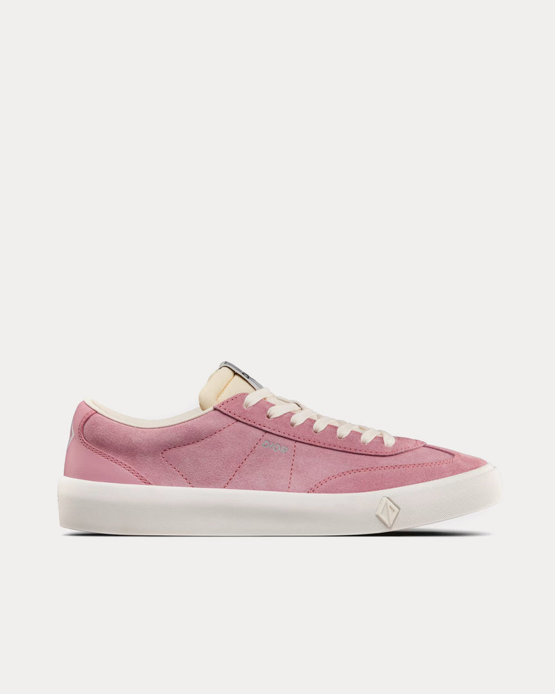 Dior B101 Nubuck Calfskin Pink Low Top Sneakers - 1