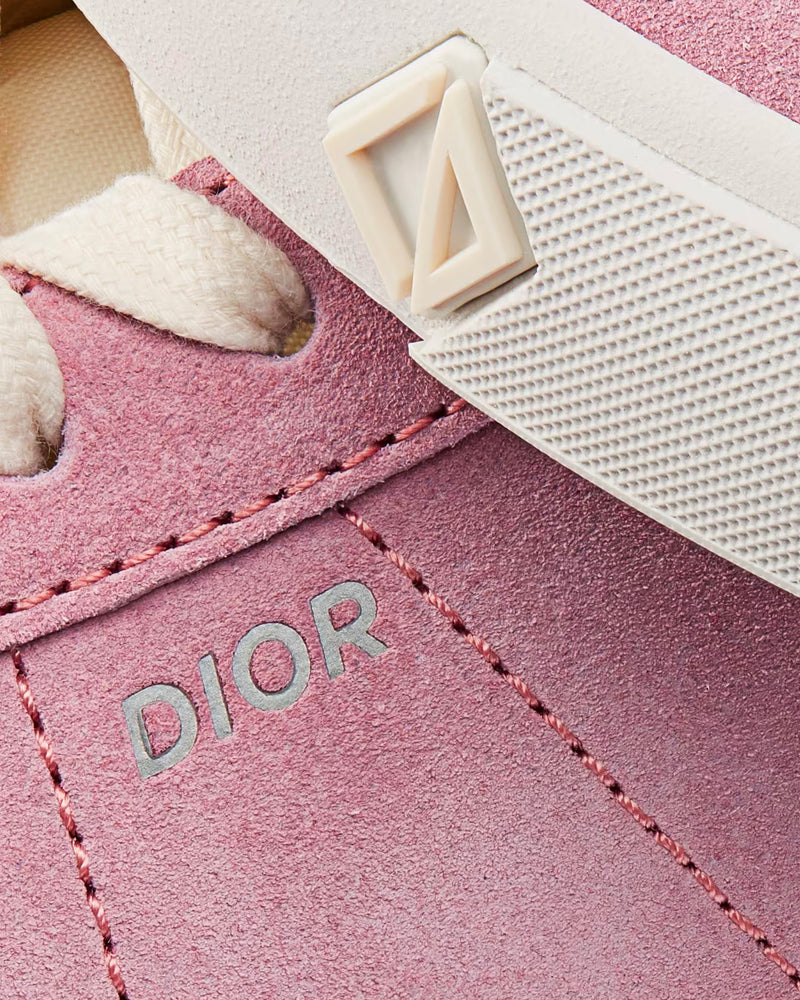 Dior B101 Nubuck Calfskin Pink Low Top Sneakers - 5