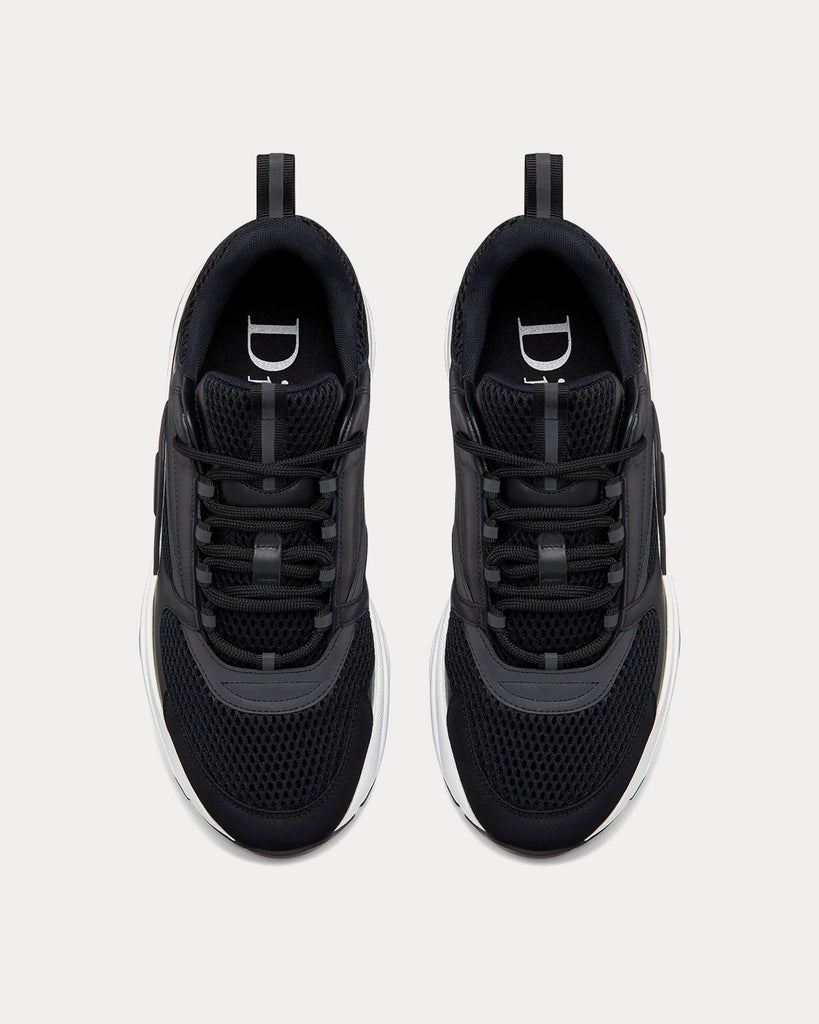 B22 Sneaker Black Technical Mesh and Calfskin