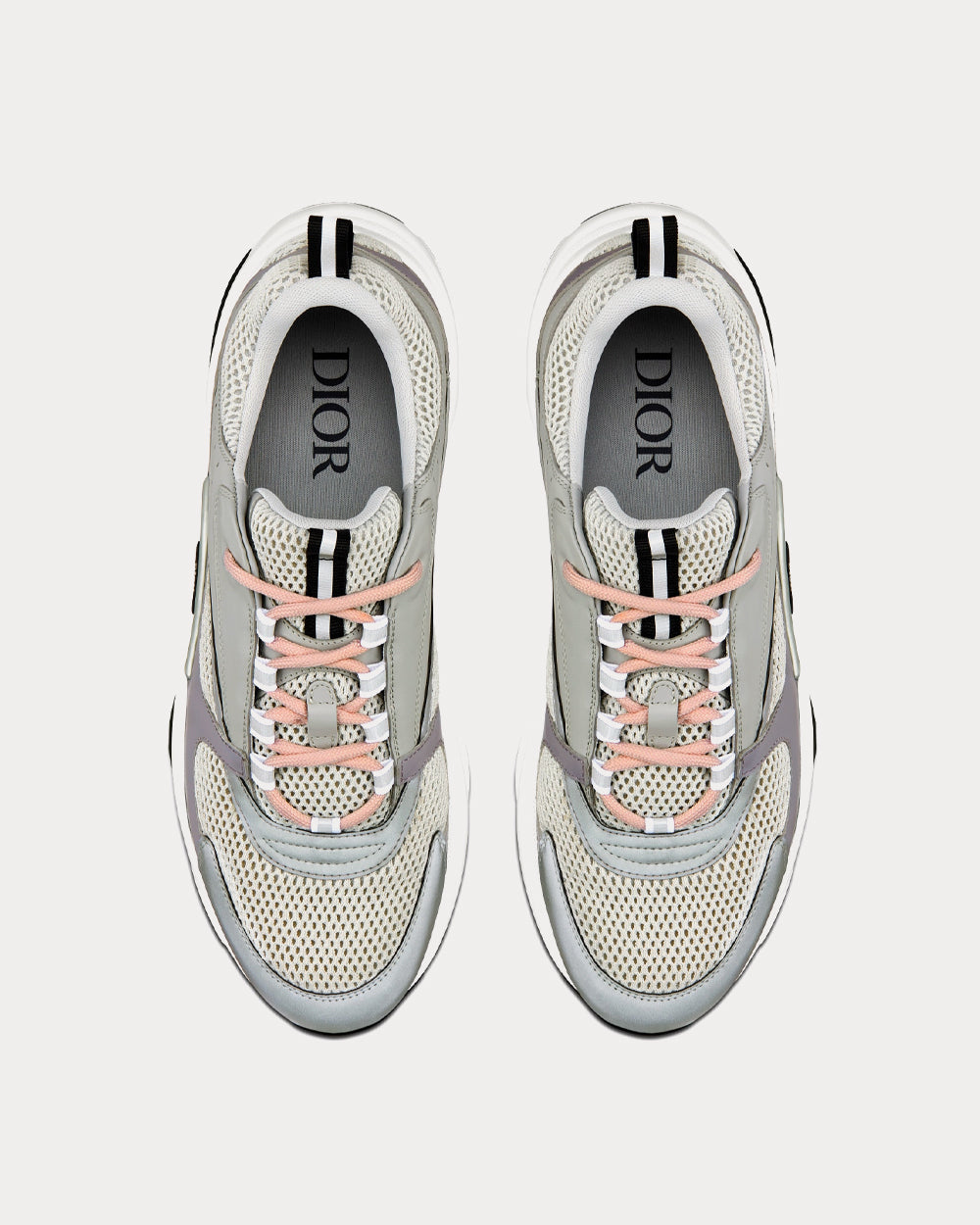 Dior B22 Gray Technical Mesh and Smooth Calfskinn Low Top Sneakers - 2